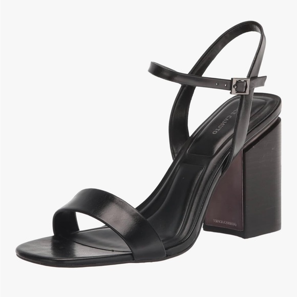 Vince Camuto Shoes - Vince Camuto Black Block Heel Sandals with Ankle Strap